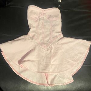 Pink Strapless Mini Dress